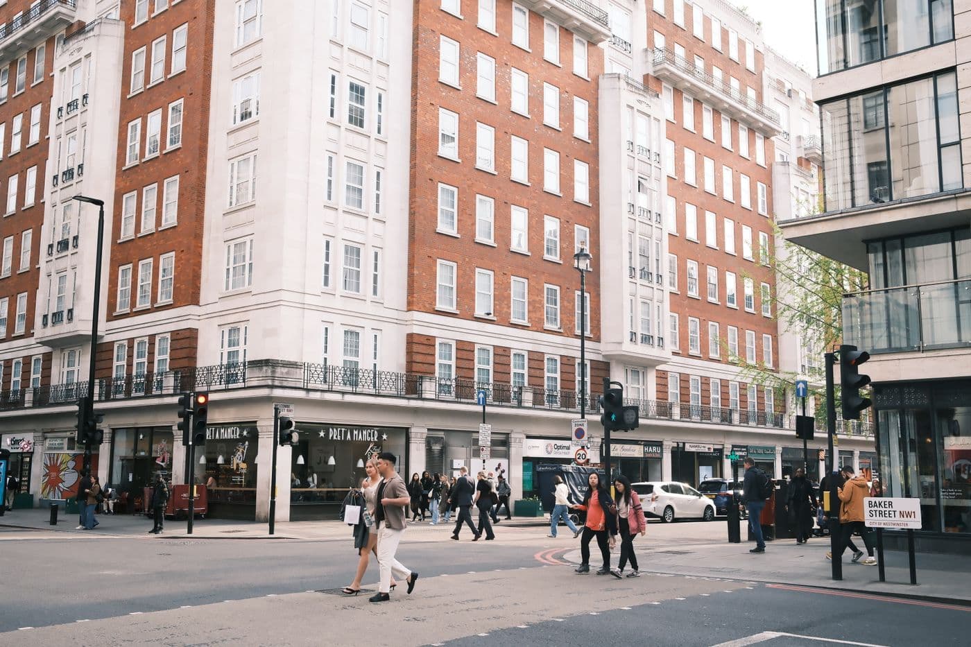 A busy street on Baker Street, London