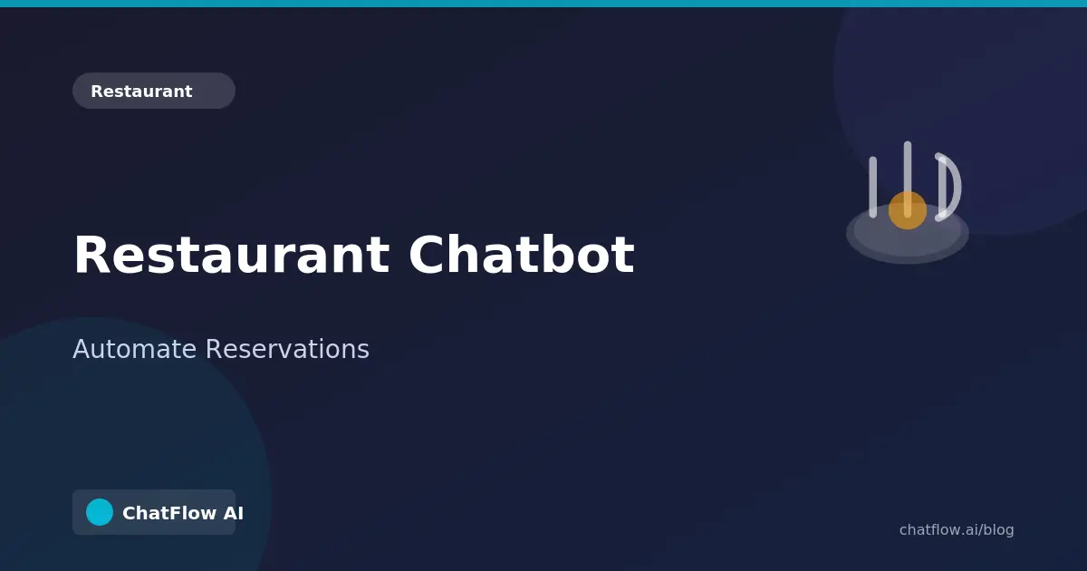 Restaurant Chatbot: Automate Reservations and Orders